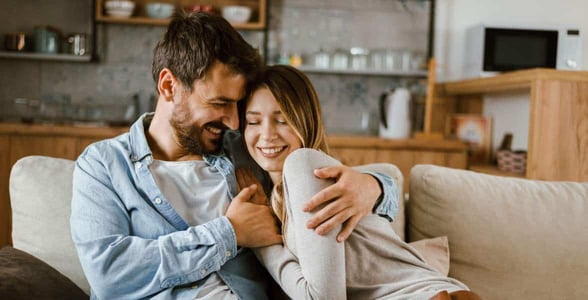 Photo of a couple hugging