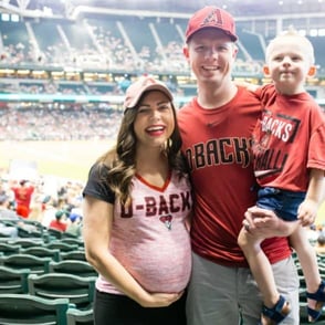 family at baseball game