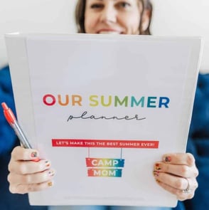 camille holding summer plans binder
