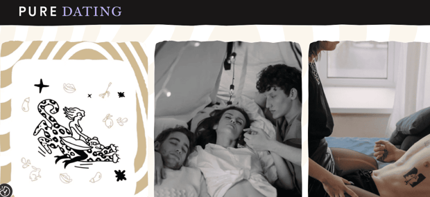 Pure dating site screenshot