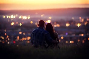 couple looking at sunset