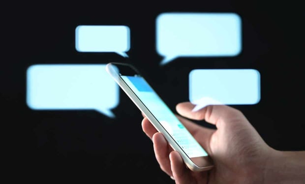 Photo of a texting