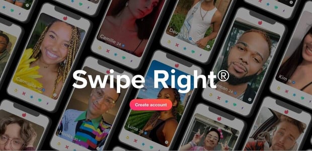 Tinder Homepage circa 2025 Tinder Homepage circa 2025