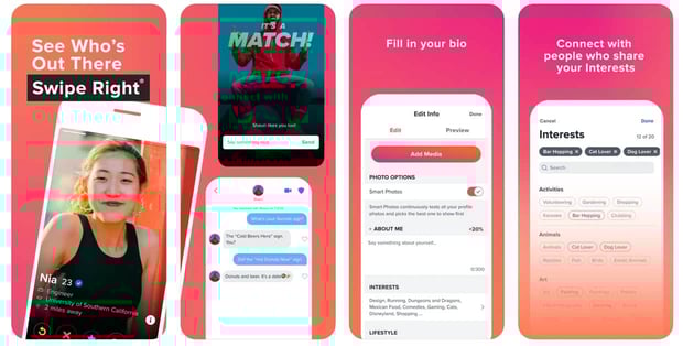 Tinder screenshots
