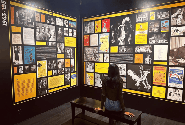 Play and musical mural room at The Museum of Broadway