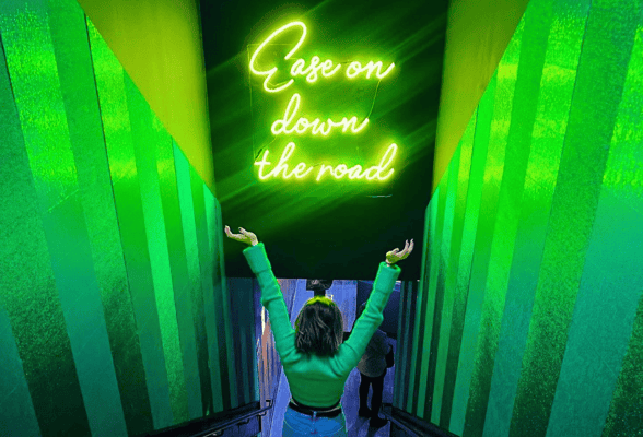 Neon sign at the Museum of Broadway
