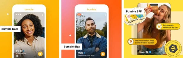 Screenshot from Bumble