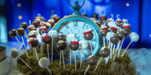 cake pop cake with clock