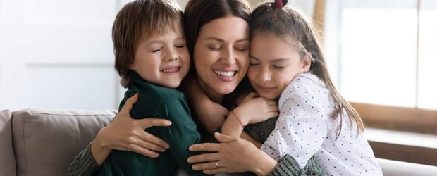 single mom and two kids