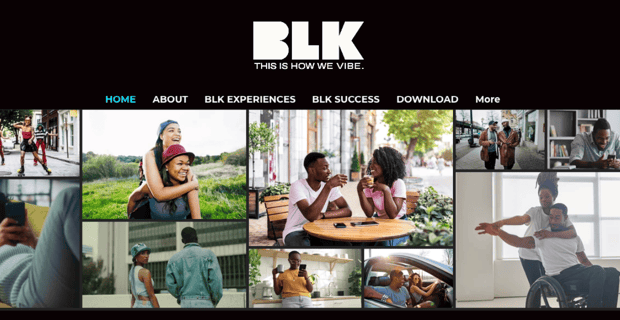 Screenshot of BLK website Screenshot of BLK website