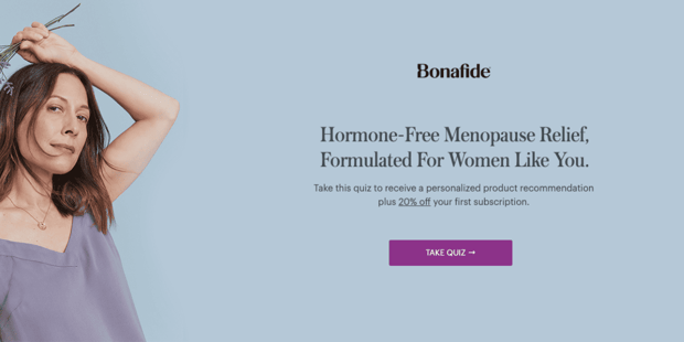 Screenshot of Bonafide website