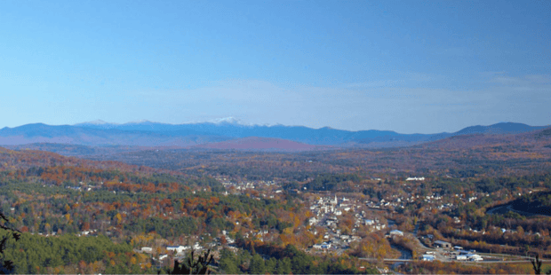Littleton, New Hampshire aerial view of Fall Littleton, New Hampshire aerial view of Fall