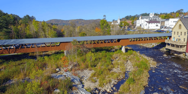 River bridge in Littleton, New Hampshire