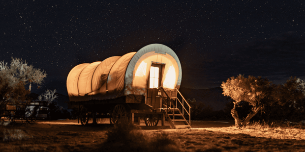 Sandy Valley Ranch wagon Airbnb
