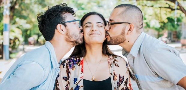 non-monogamous, polyamorous throuple