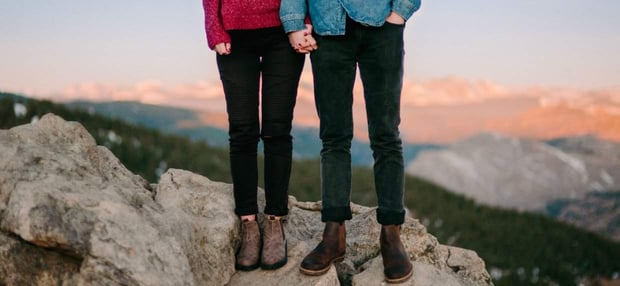 couple holding hands