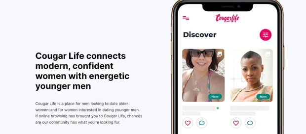 cougar life dating app screenshot