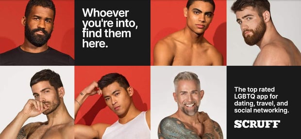 SCRUFF dating app website screenshot