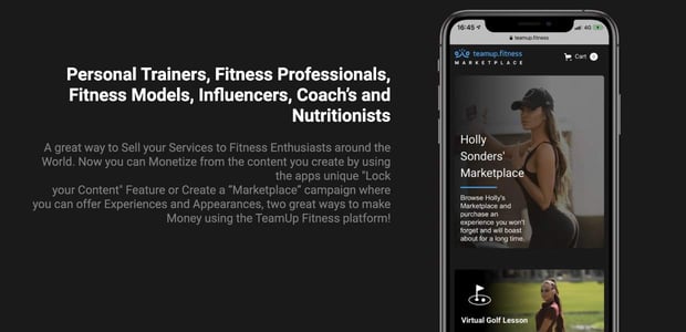 teamup fitness personal trainers, fitness pros, and models