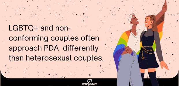 LGBTQ+ couples and PDA