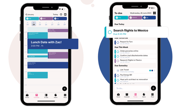Screenshots of Cupla app