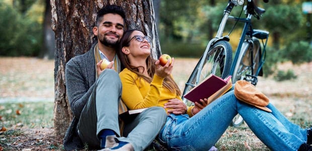 Photo of college couple