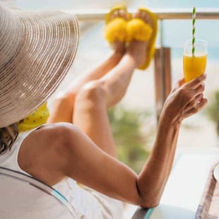 Photo of a woman on vacation