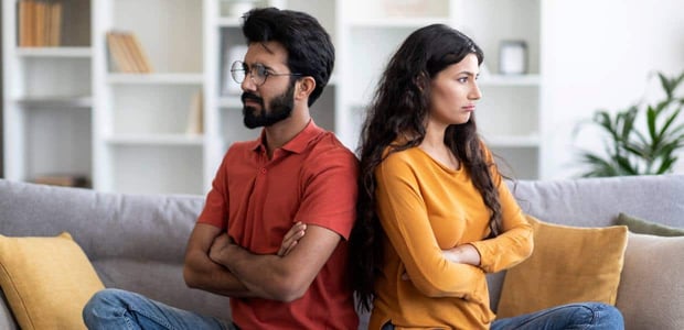Photo of a couple in a disagreement