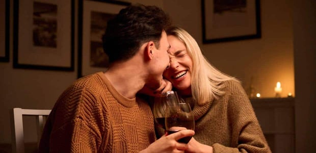 Photo of a laughing couple