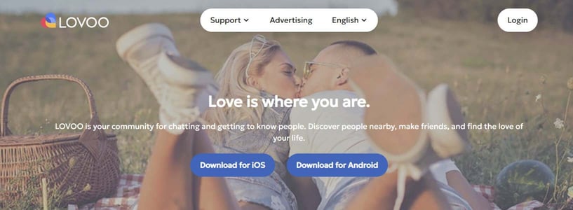 Lovoo homepage