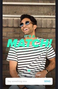 Screenshot of a Tinder profile