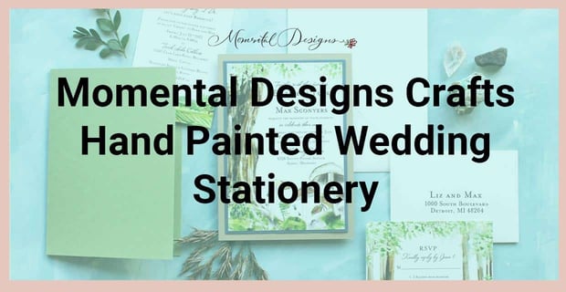 Momental Designs Crafts Hand Painted Wedding Stationery
