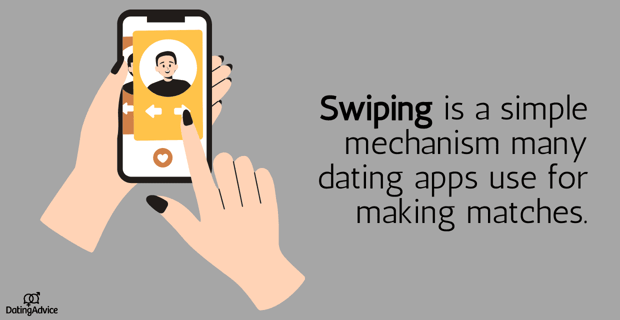 swiping left