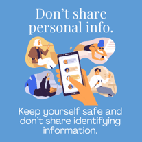 Don't share personal info illustration Don't share personal info illustration