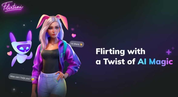 Screenshot of AI assistant from Flirtini's website