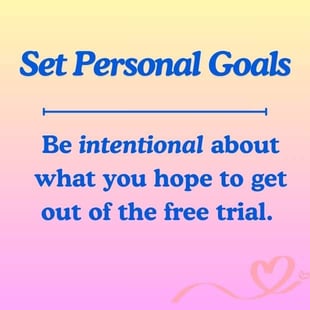 Set personal goals
