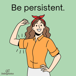 be persistent text on a green background