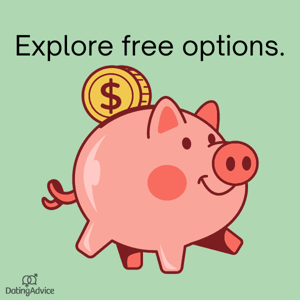 explore free options text on a green background