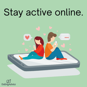 stay active text on a green background