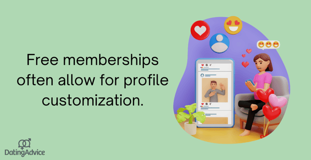 free memberships text on a green background