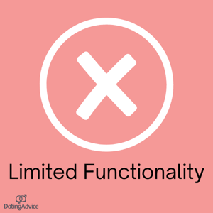 limited function text on a red background