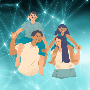 Interracial family graphic Interracial family graphic