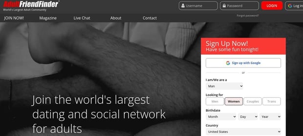 AFF.com homepage