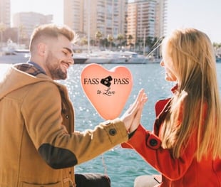 Fass Pass to Love couple with heart Fass Pass to Love couple with heart