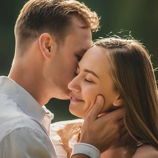 Photo of a kiss