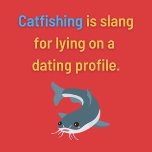Catfishing means lying on a dating profile