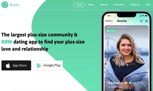 Bustr website home page screenshot