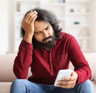 Photo of a disappointed man