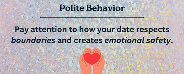 Polite behavior is important. Polite behavior is important.