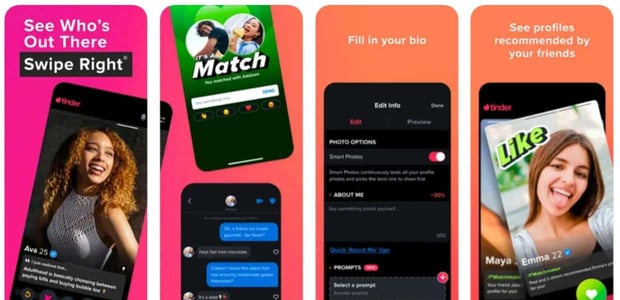 Tinder screenshots